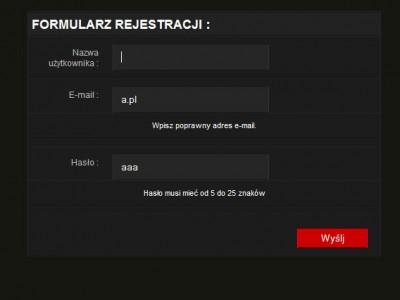 Walidacja wpisywanego tekstu z użyciem jQuery