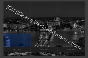 [CSS][jQuery] Efektowne menu z tłami