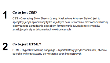 Niesamowita lista CSS - przykład 2 - wygląd by Piotr Nalepa