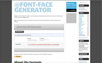 @font-face Generator