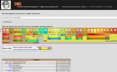 txt2re - generator wyrażeń regularnych