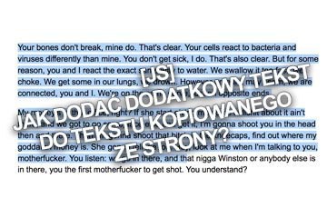 [JS] Jak dodać dodatkowy tekst do tekstu kopiowanego ze strony?