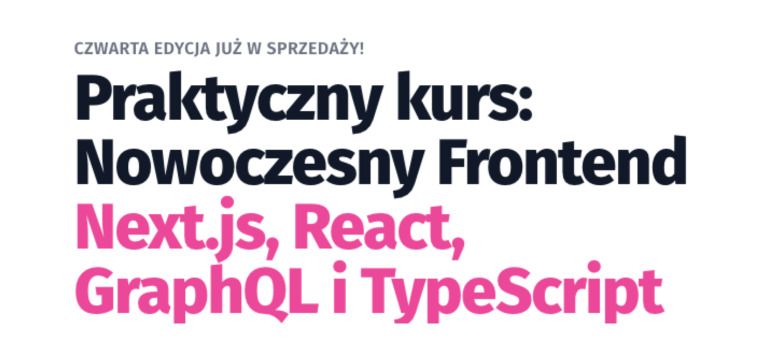 Kurs NextJS - 4 edycja