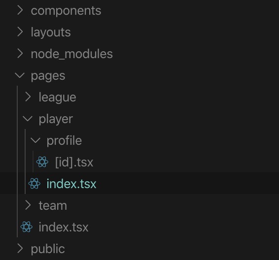 Sample nested folders structure in NextJS app